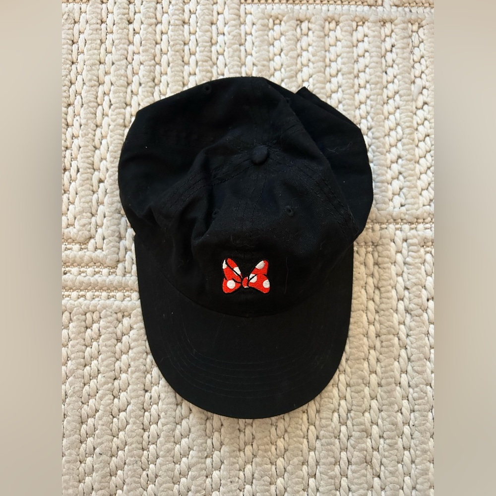 Disney Women’s Black Minnie Mouse Baseball Cap Hat - Perfect for Spring/Summer